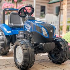 Дитячий трактор на педалях з причепом Falk 3090B NEW HOLLAND (колір - синій)